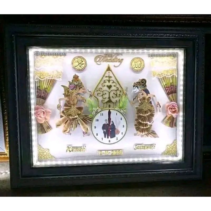 bingkai mahar pernikahan wayang rama sinta
