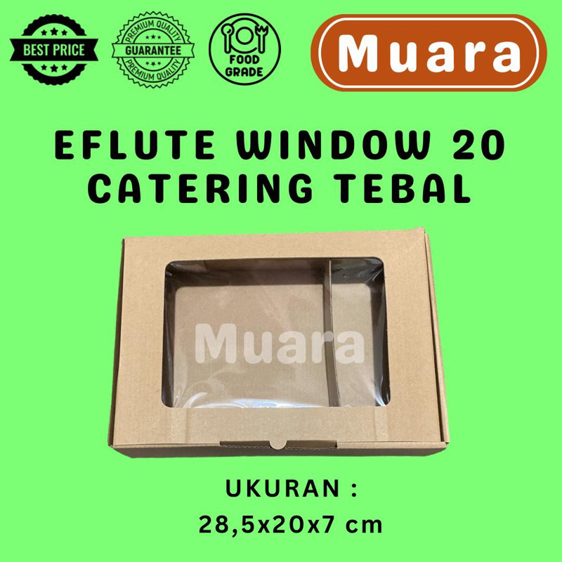 

Dos Eflute Catering Window 20 Tebal Karton Box Kotak Hampers Kue / Nasi