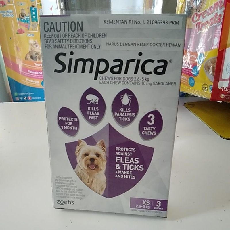 simparica obat kutu Anjing Xs