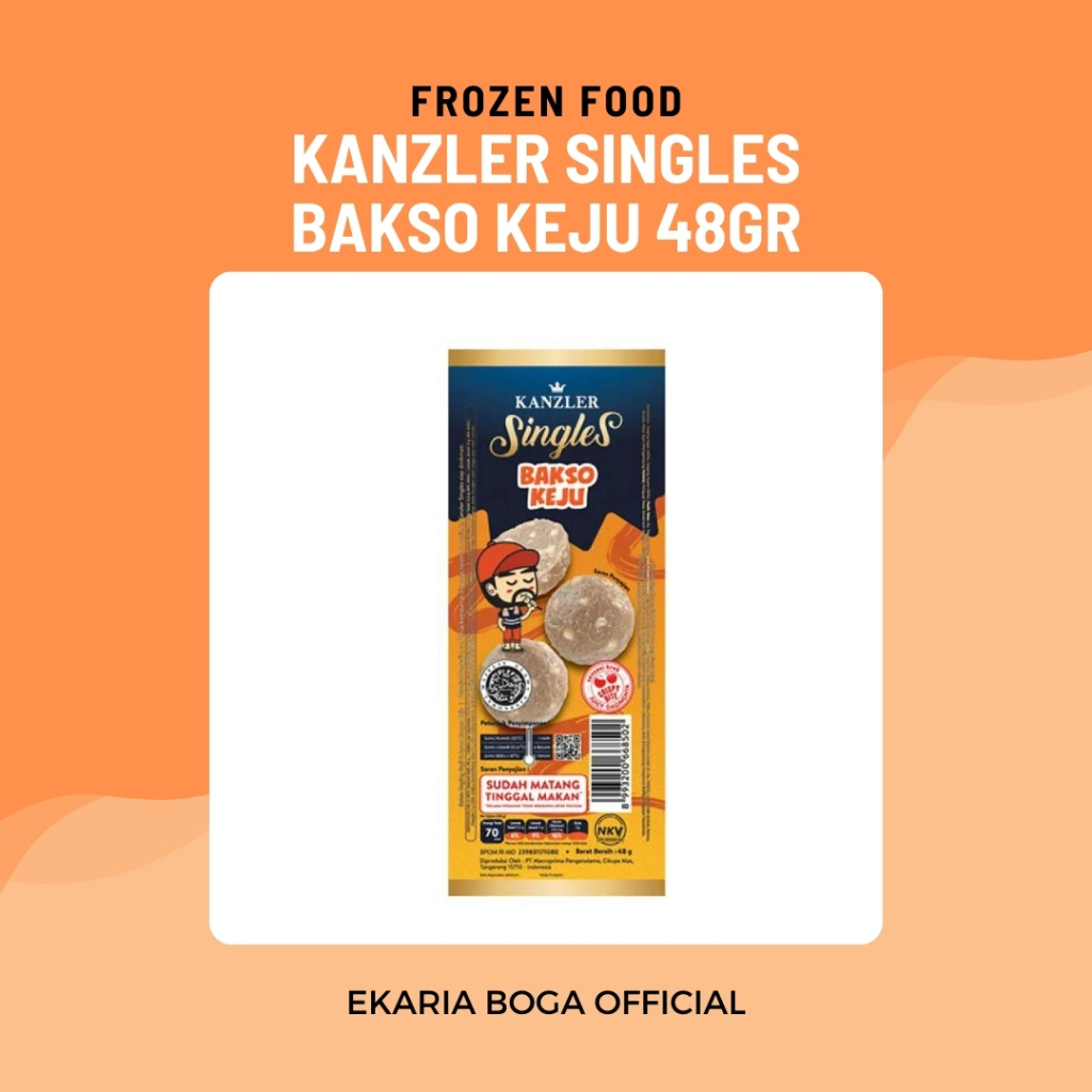 

FROZEN FOOD |BAKSO FROZEN |SIAP MAKAN |KANZLER SINGLES BAKSO KEJU 48GR