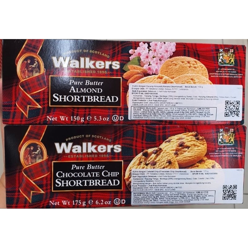 

Walkers Pure Butter Almond Shortbread & Chocolate Chip Shortbread Expired 30 Maret 2024