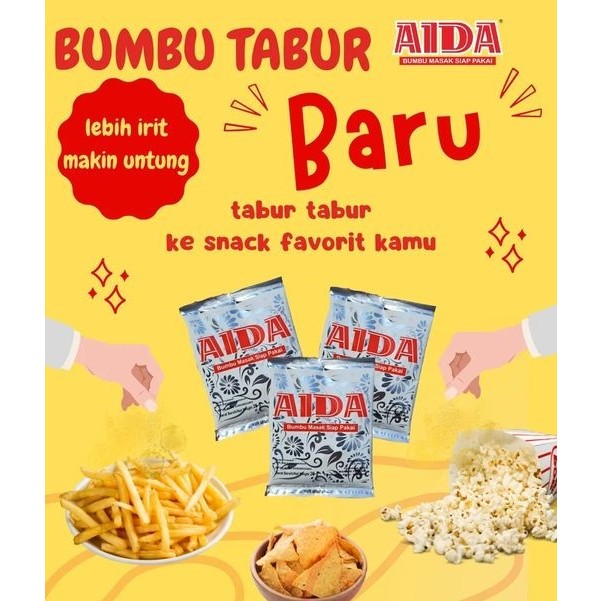 

BUMBU TABUR / BUMBU MASAK / BUMBU TABUR AIDA / BUMBU MASAK AIDA / PENYEDAP / GURIH 20 GRAM