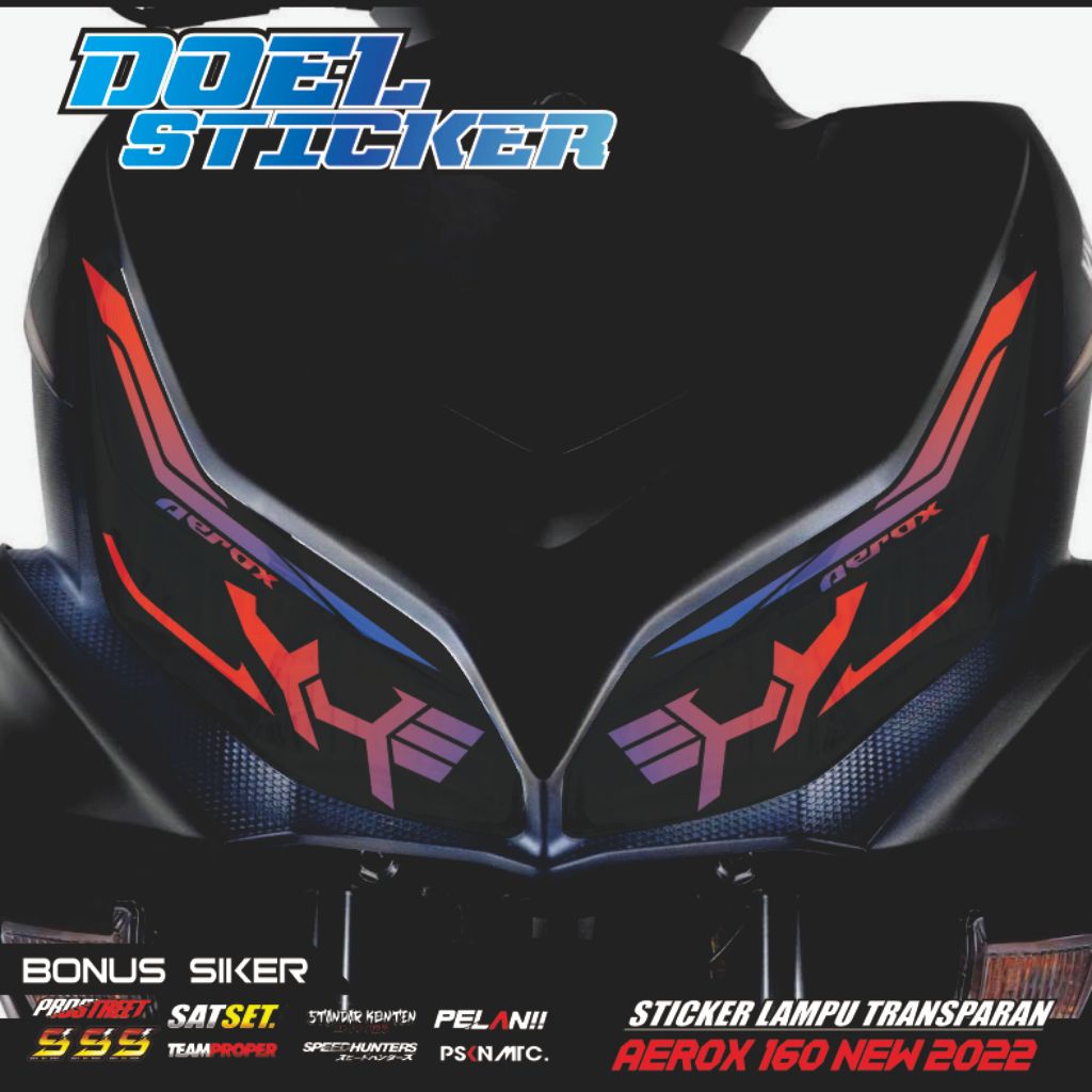 Sticker Variasi Lampu Alis Motor AEROX 160 NEW Doel 01