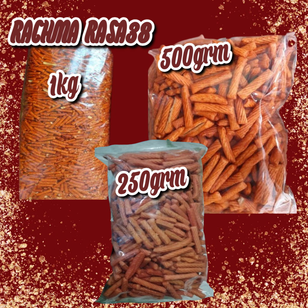 

RACHMA RASA38 Cemilan Kiloan Snack Kiloan Stick Pang Pang Renyah/Pang-pang Pedes Manis /Jaipong Stick/Snack Kiloan/Agen Snack Murah