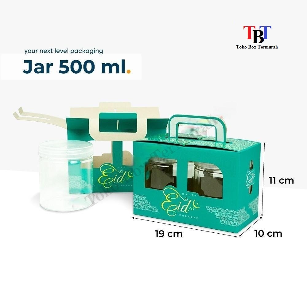 

Box 19x10x11 Jar Premium 500 ml Isi 2 Toples Bulat/idulfitri/mubarak...