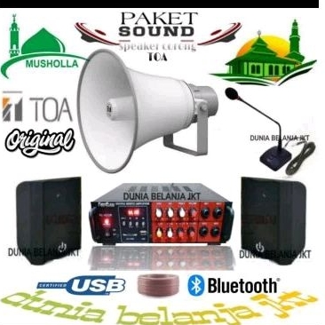 PAKET SOUND SYSTEM MESJID MUSHOLLA INDOOR OUTDOOR CORONG TOA