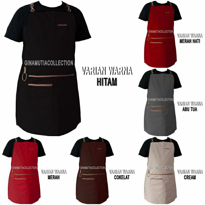 CELEMEK MASAK APRON MASAK CLEMEK APPRON BARISTS WAITER APRON CHEF CELEMEK APRON KAIN POLOS