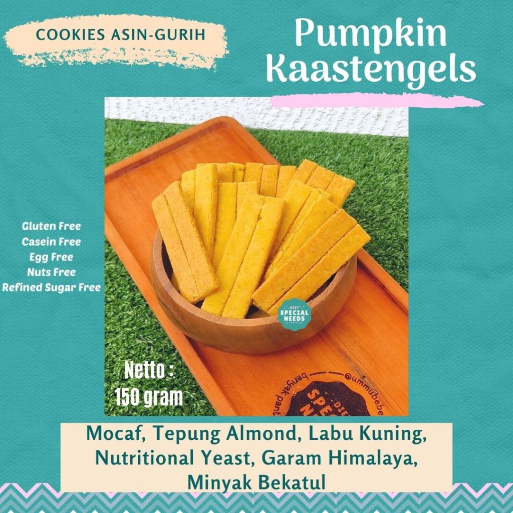 

PUMPKIN KAASTENGELS NO Gluten NO Sugar NO Telur NO Cheese