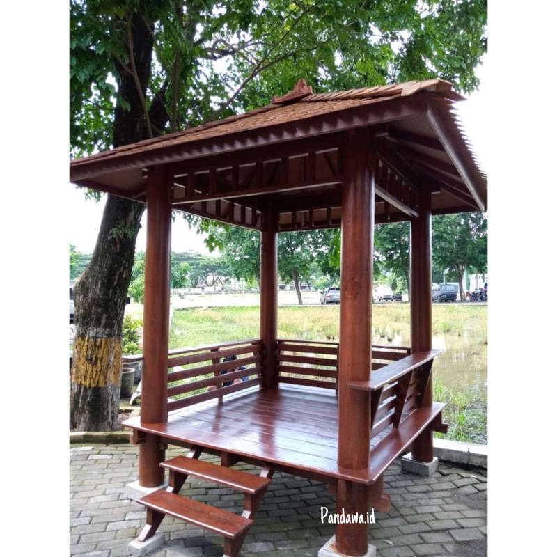 Pandawa - Gazebo Kayu Jati Minimalis 2x2