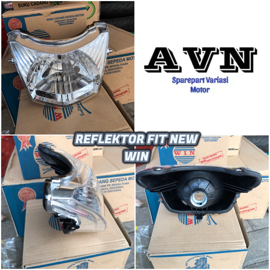 REFLEKTOR FIT NEW WIN || REFLEKTOR LAMPU DEPAN SUPRA FIT NEW MERK WIN || HEADLAMP SUPRA FIT NEW