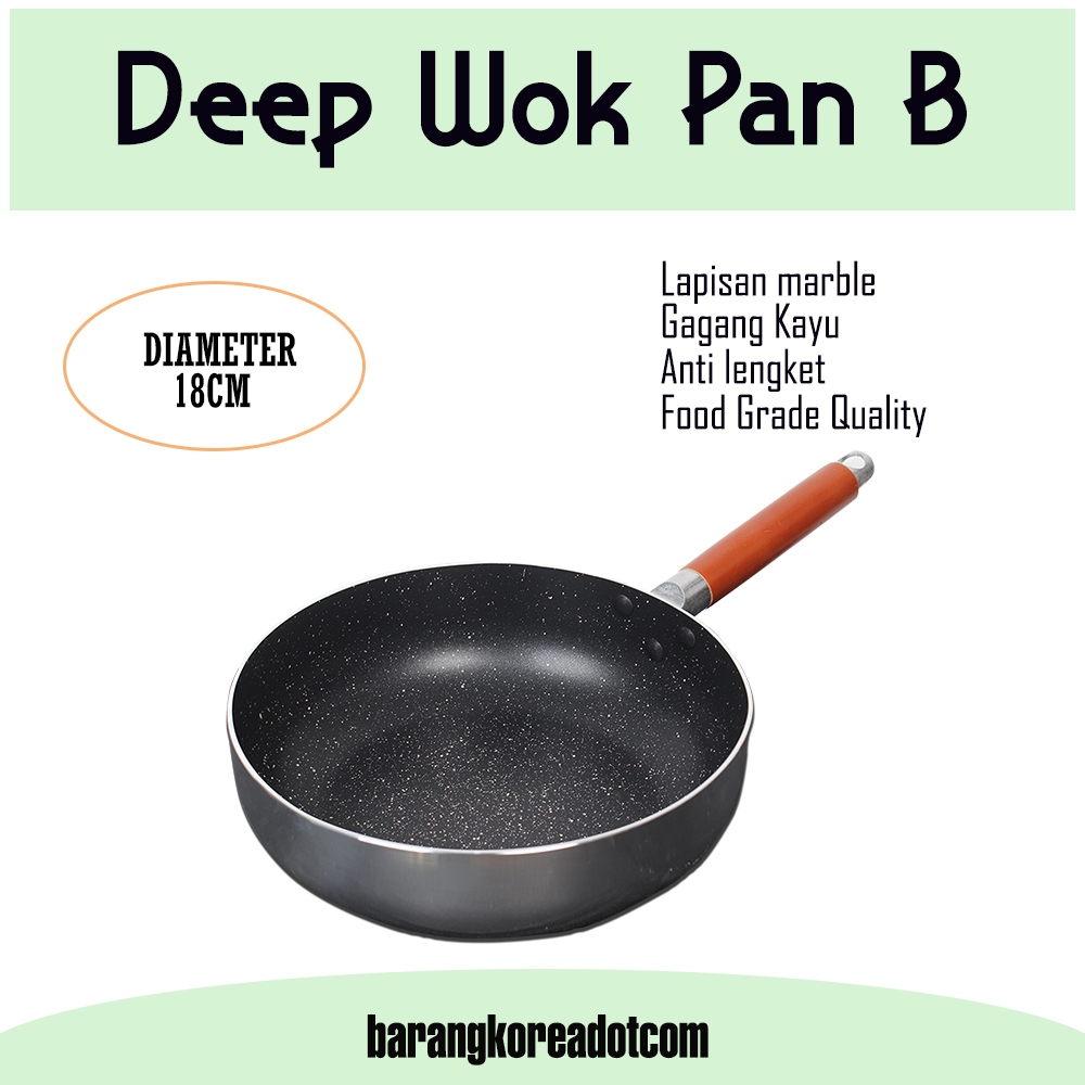 K-Food Akebonno Deep Wok Pan 18cm / HWDB Deep Wok Akebonno 18cm / Wajan Penggorengan Deep Wok Akebon