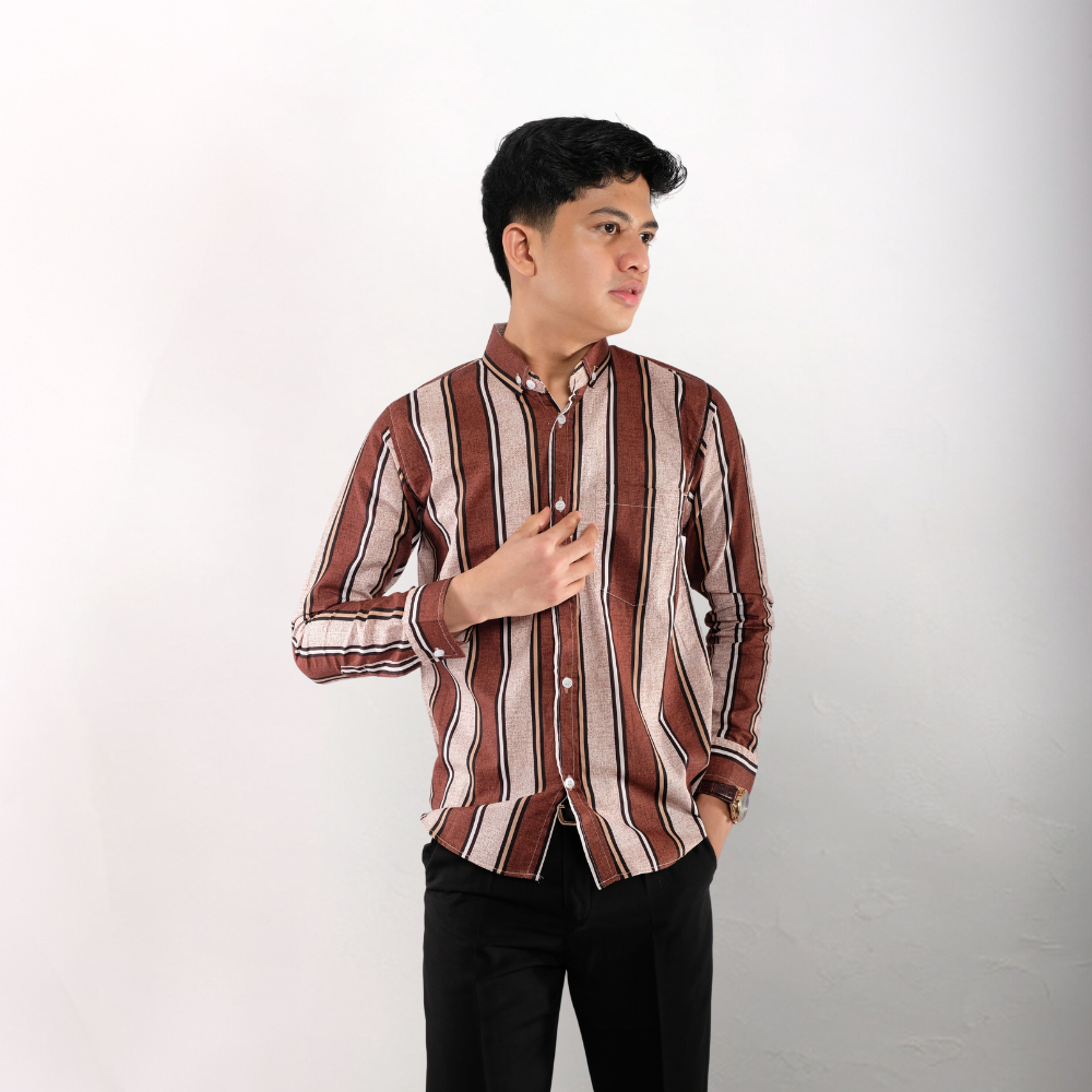 KYBOST VERTUCCI Kemeja Pria Mens Lengan Panjang Pendek Motif VTC047