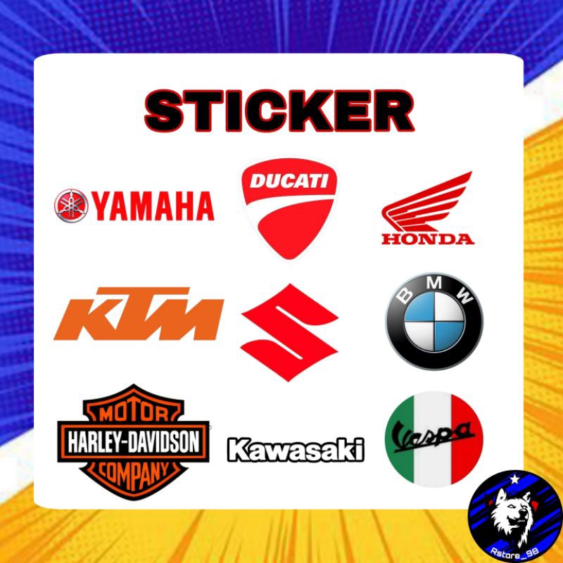 

(BEST QUALITY) STICKER STIKER FABRICANT MOTOR MOTORCYCLE MOTOGP