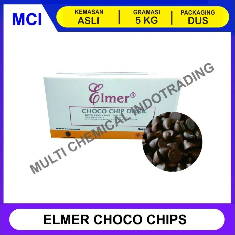 

CHOCOCHIPS DARK ELMER / COKLAT CHIP / CHOCO CHIPS - 1 BOX 5 KG