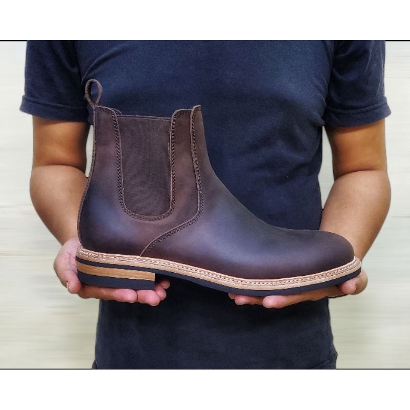 Map Inc Chelsea Boots - Sepatu Chelsea Boot Kulit Sapi Asli Premium