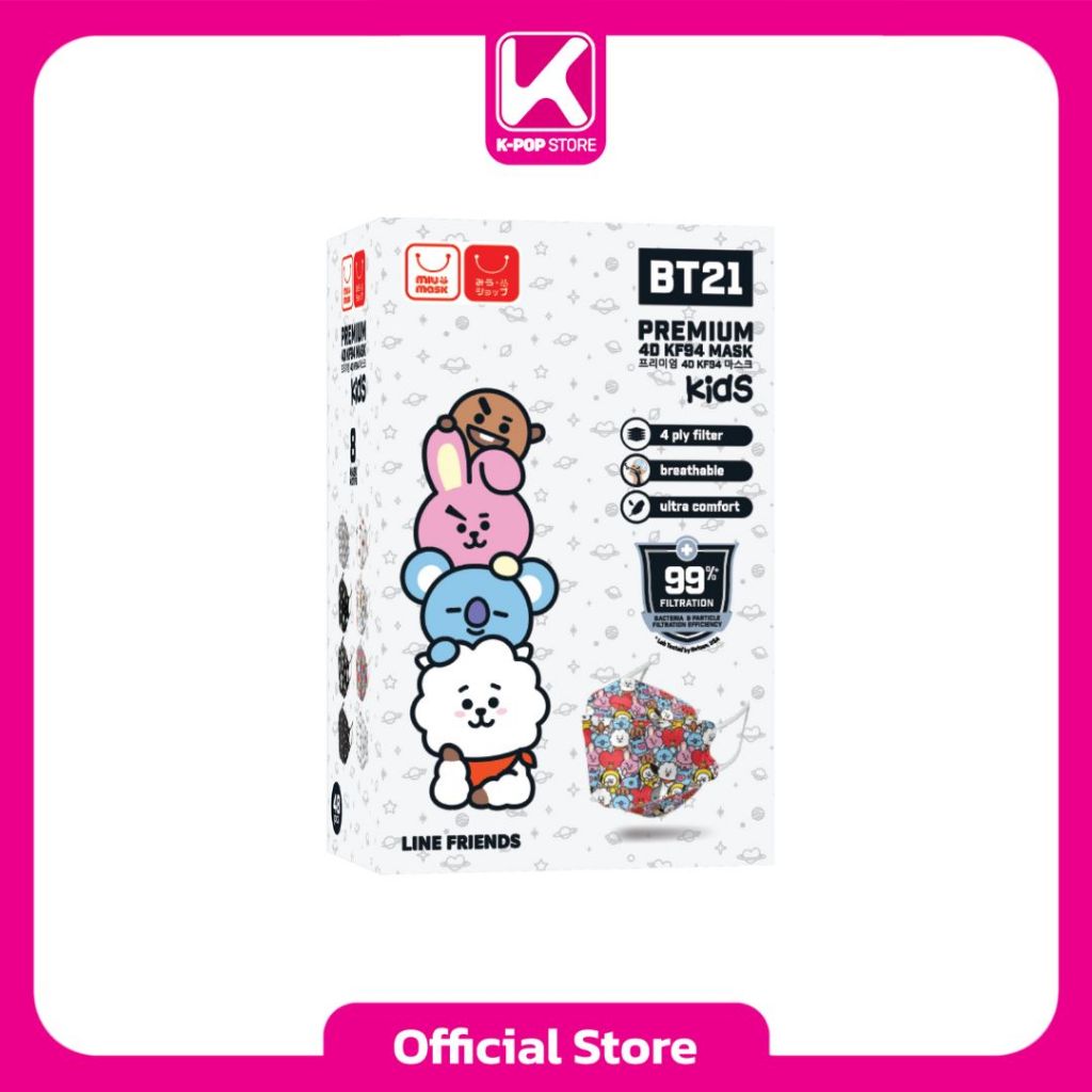 Mask BT21 KF94 4D Kids