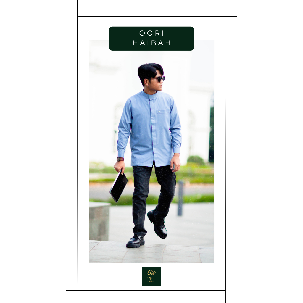 Qori Haibah Baju Koko Kerah Gamis (Lengan Manset) QH3-2