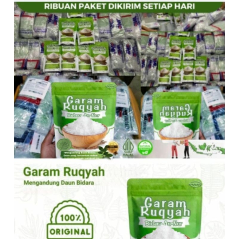

Garam RUQIYAH BIDARA AN,NUR 500gr penangkal energi negatif dan Aura mistis.