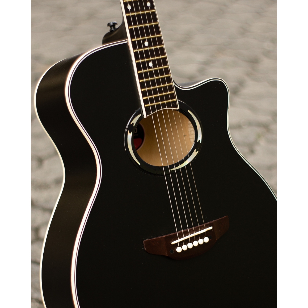 Gitar Akustik Yamaha APX 500ii Warna Hitam Bonus Tas, Senar, Pick