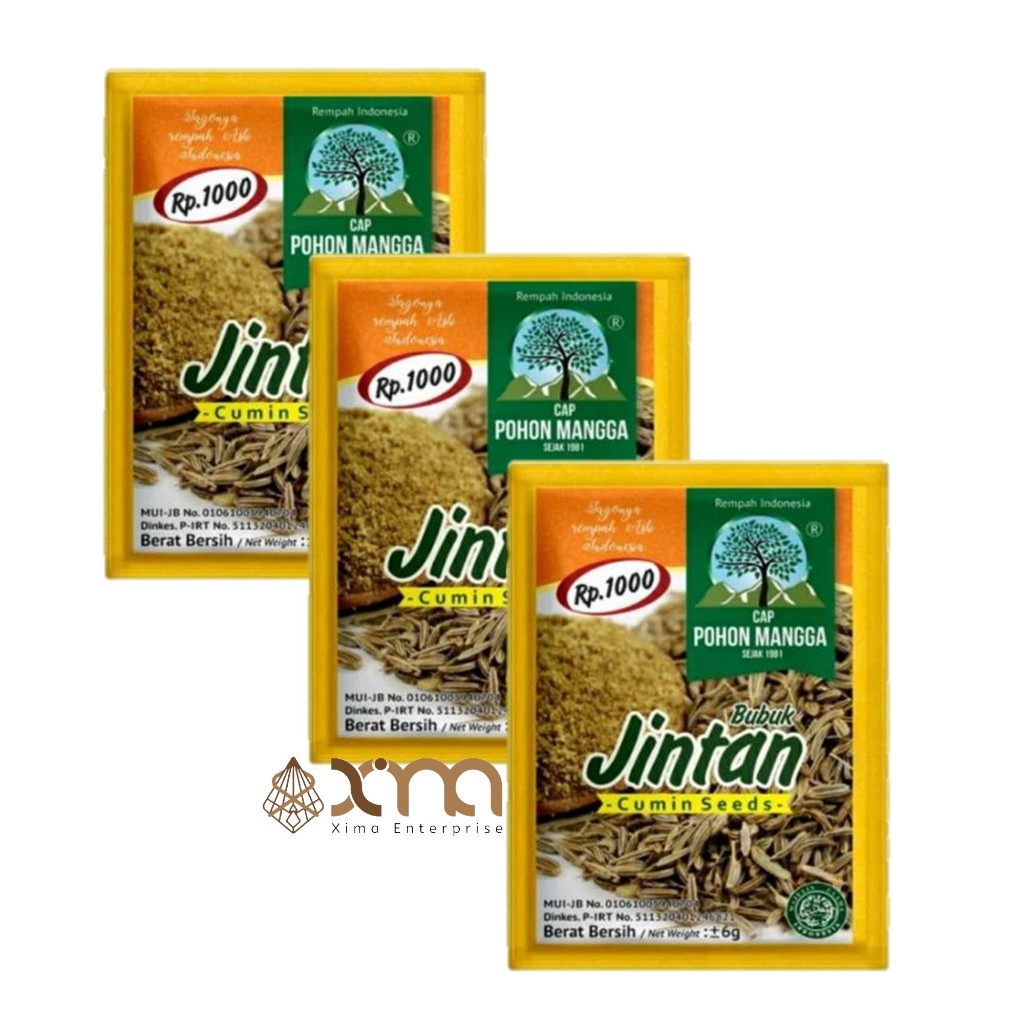 

1 RENCENG - Bubuk Bumbu Jintan Instan Jinten Bubuk Cumin Powder Instan Kemasan Praktis - Cap Pohon Mangga