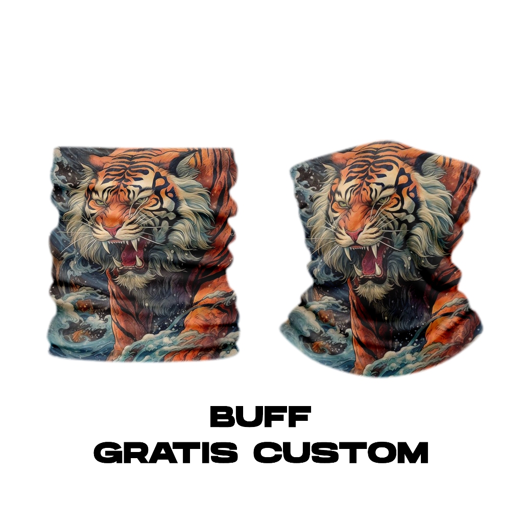 buff masker motif harimau / bandana masker motif khodam maung sublimation 3D terbaru