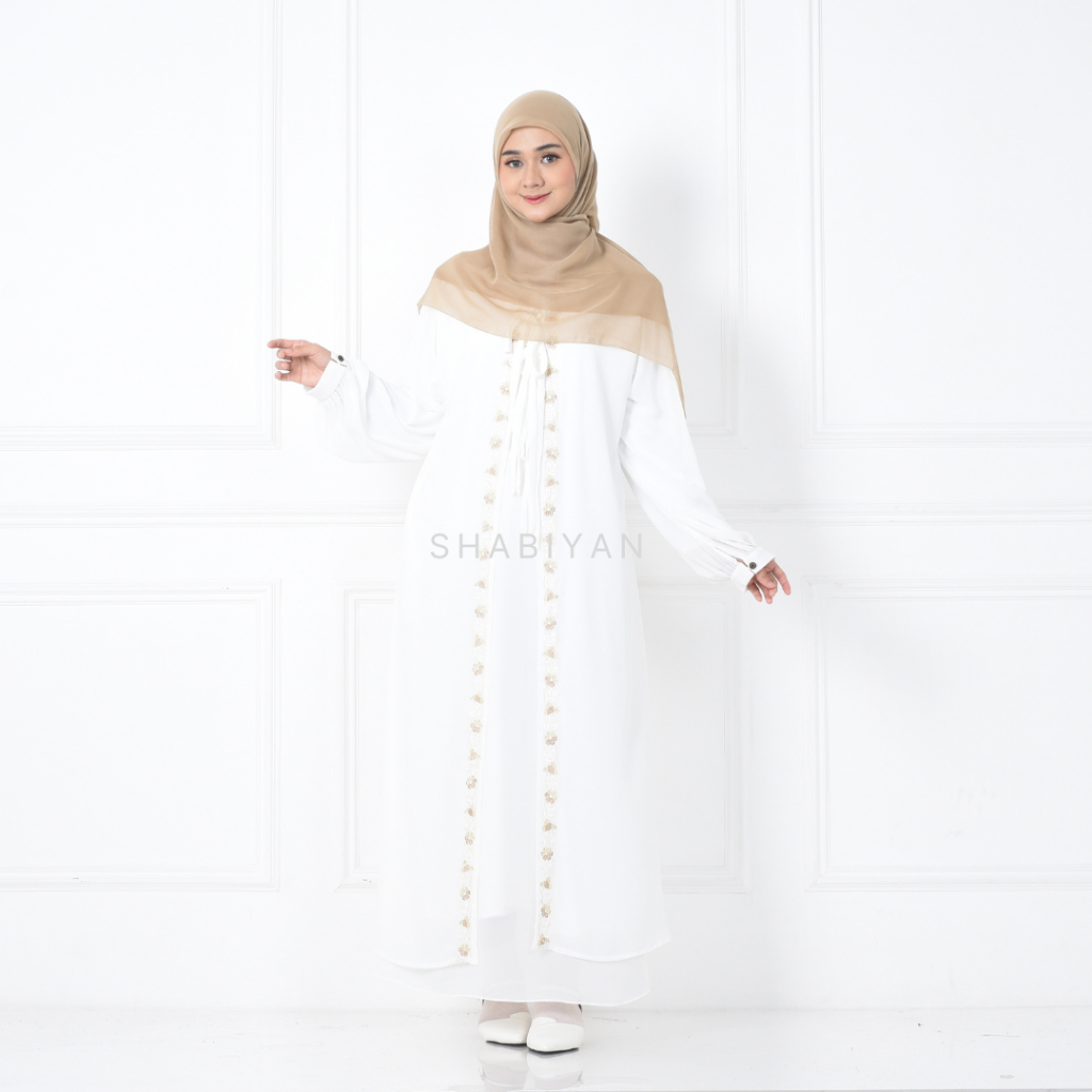 SHABIYAN Gamis Ceruty Bordir | Eira 509-BW
