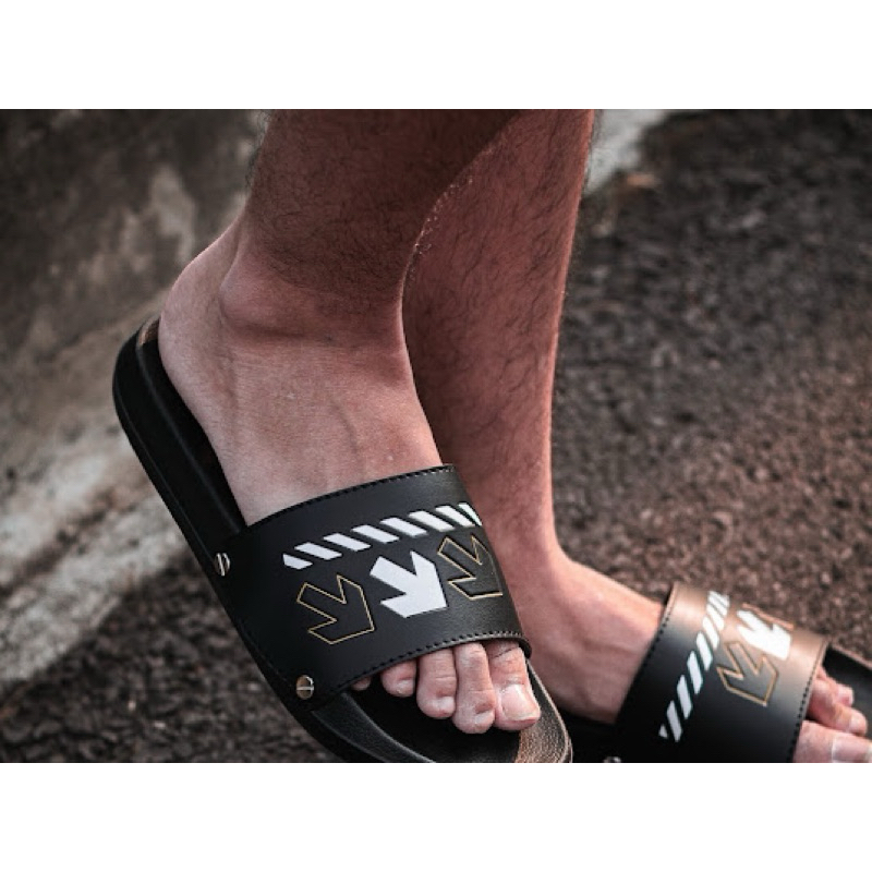 SnapButton Swappable Upper Sandal Slide Sandal Pria