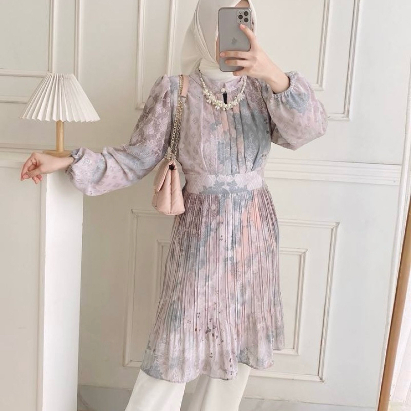 Mosela Pleats Tunik / Tunik Plisket Ceruty / Ruella Tunik