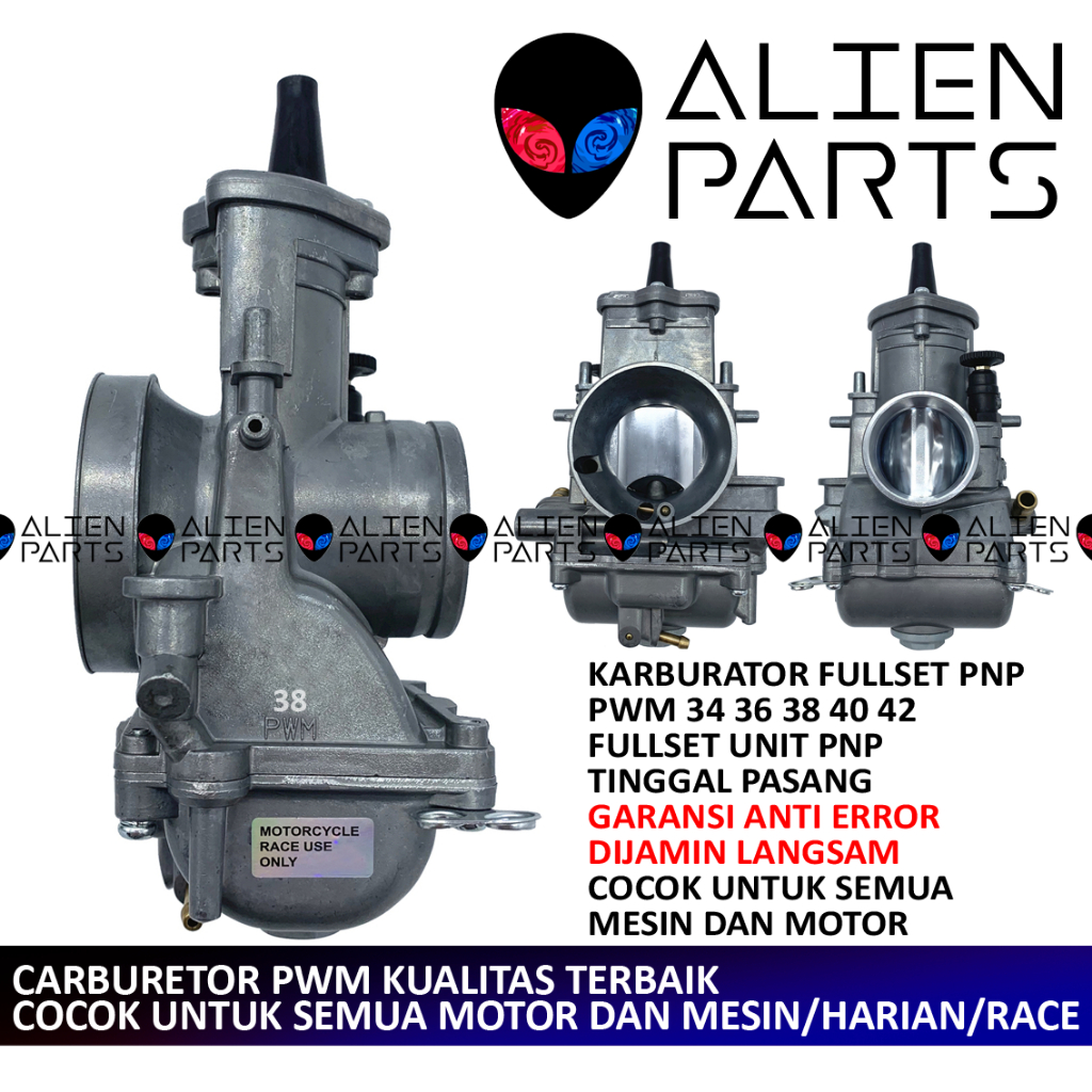 (COD) KARBURATOR PWM 34 36 38 40 42 RACING DRAG BIKE PWK AIRSTRIKE MODIF KARBU CPO N BIT BEAT VARIO 