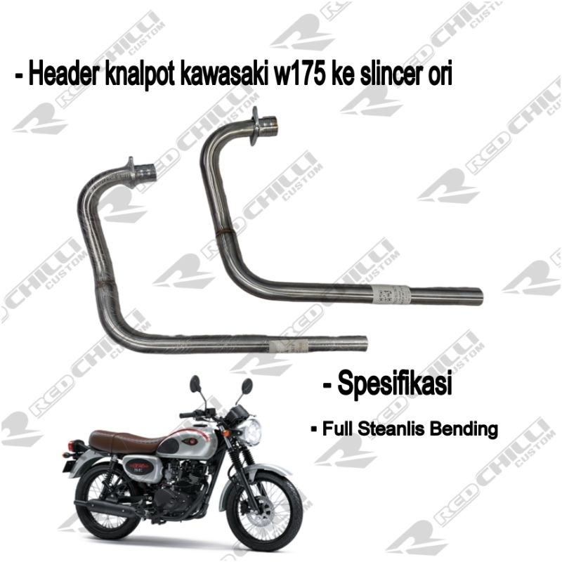 Header Knalpot Kawasaki W 175 - Leher Kawasaki W 175 PNP KeSlincer Ori