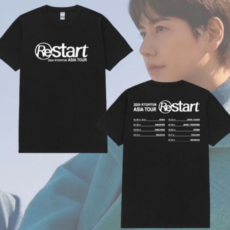 Dearyou - Tshirt Kyuhyun Asia Tour 2024 Restart | Kaos Kyuhyun |  Kaos KPOP