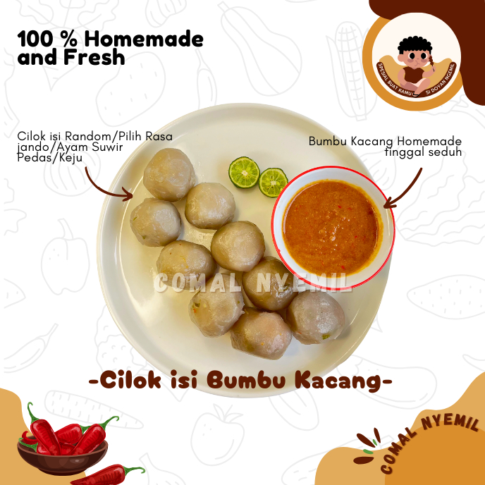 

Cilok Isi Bumbu Kacang - Cilok bandung - Cilok isi