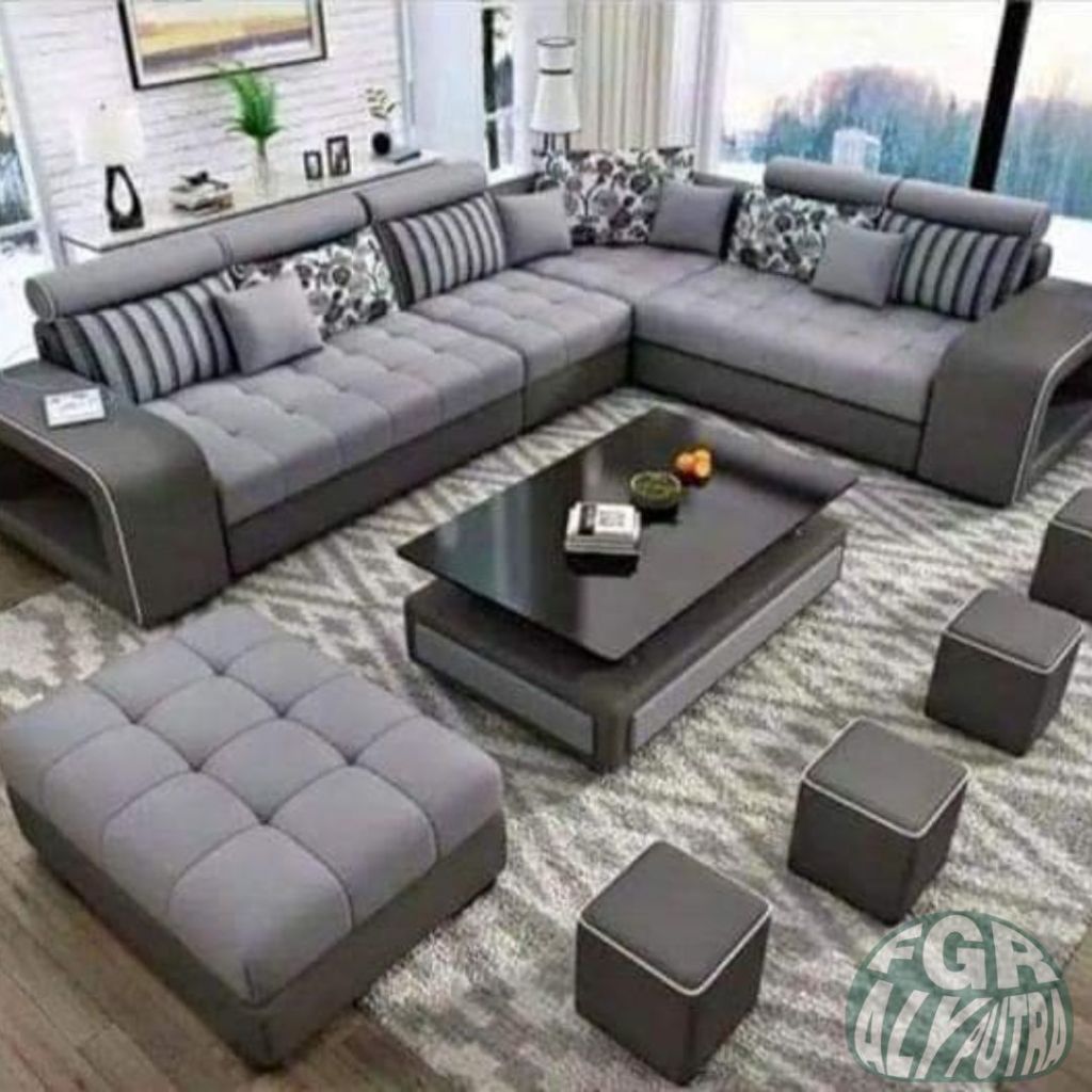 Sofa sudut beranak minimalis modern