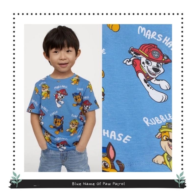 KAOS ANAK HNM / BAJU ANAK LAKI-LAKI / PAW PATROL / HM BOYS TEE 06