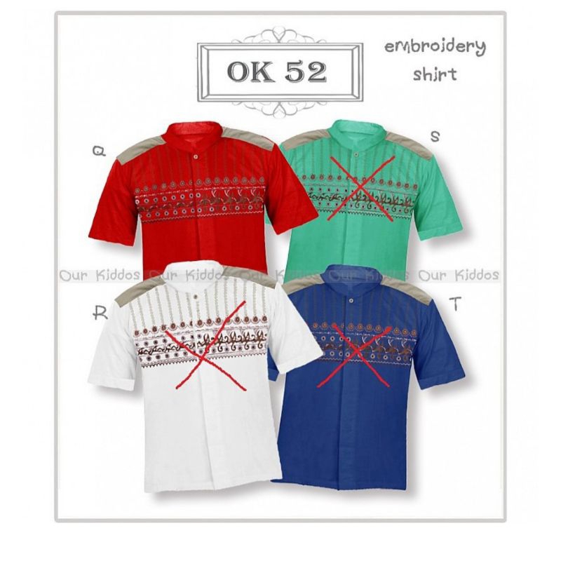 DKPS Baju Muslim Koko Kemeja Atasan Bayi Balita Anak Kecil Laki-laki Umur Usia 1 2 3 Tahun Baju Musl