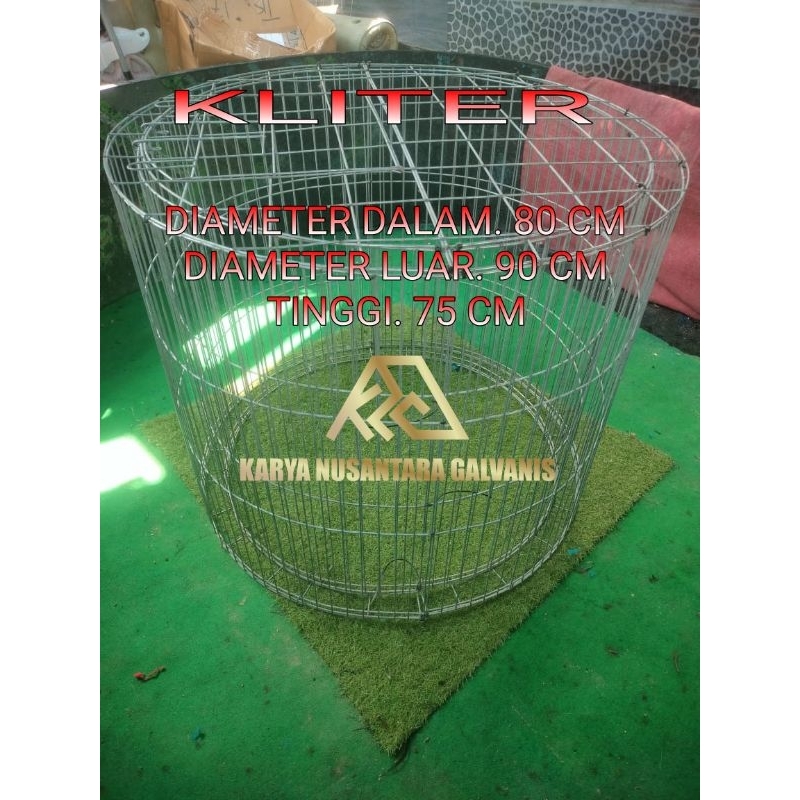 GALVANIS KANDANG AYAM KLITER DOBEL DIAMATER.80/90×T.75 BULAT