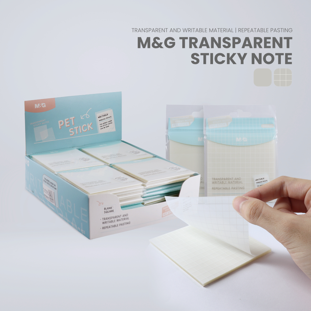 

STICKY NOTES BENING MEMO TEMPEL PLASTIK TRANSPARAN 76X76 50 LBR M&G