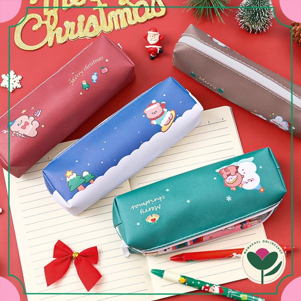 

Kotak pensil natal tempat pensil christmas souvenir kado hampers lucu cute MK1597