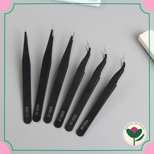 

Tweezer black estetik pinset penjepit stiker asmr jurnal MK1632