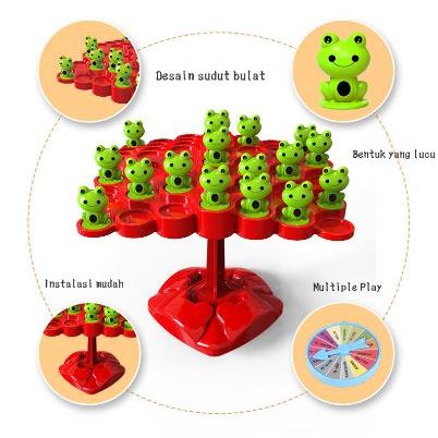 Mainan Anak Edukasi Pohon Katak Paling Dicari / Mainan Edukasi Anak Belajar Keseimbangan
