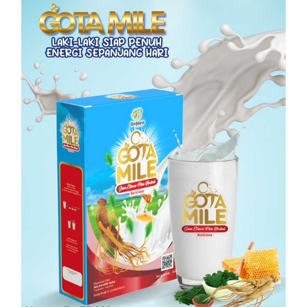 GOTA MILE susu etawa plus gingseng dirancang khusus untuk stamina pria