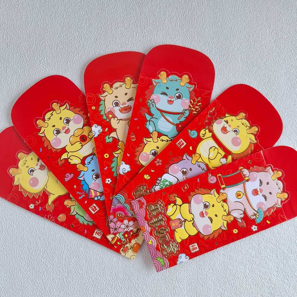 

Angpao Imlek Barongsai Shio Naga 2024 Panjang Emas Premium Red Envelope