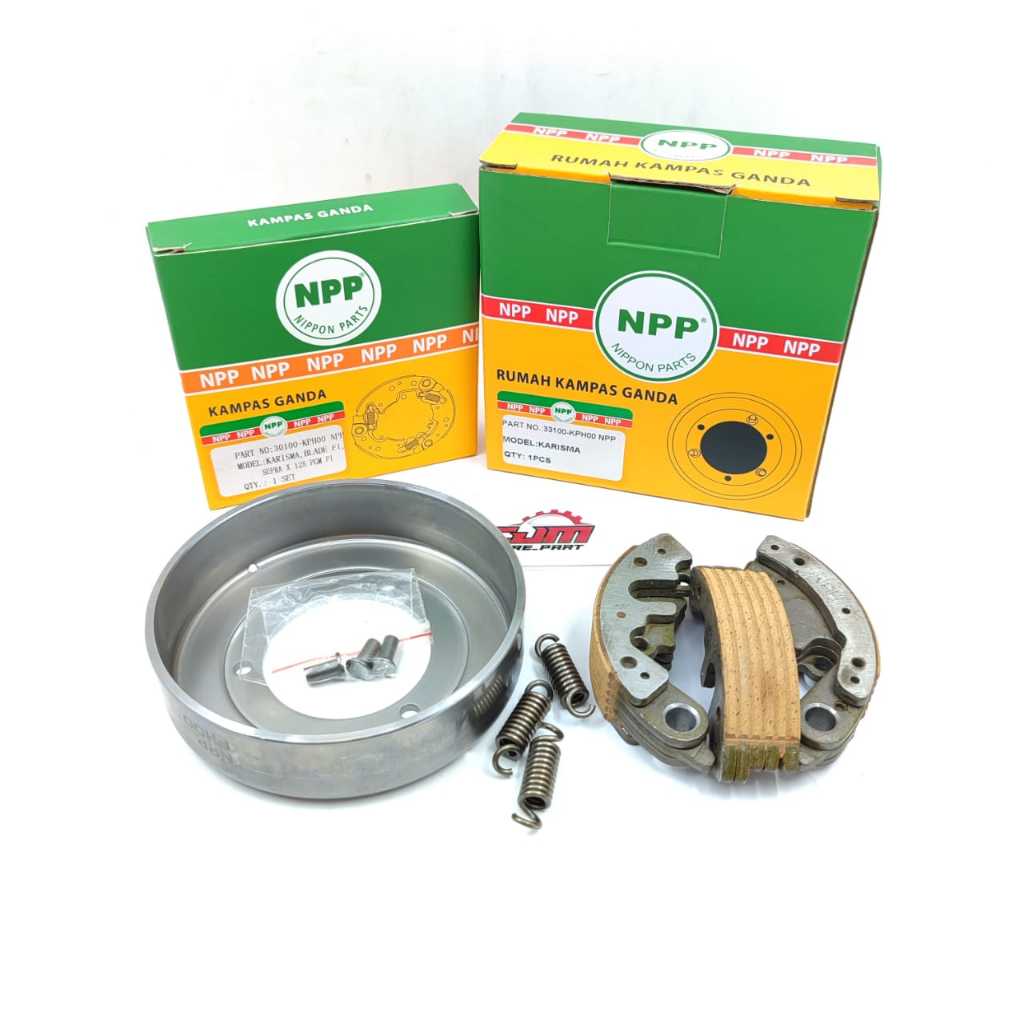 Mangkok ganda+kampas ganda karisma supra x 125 Blade 125 fi original npp