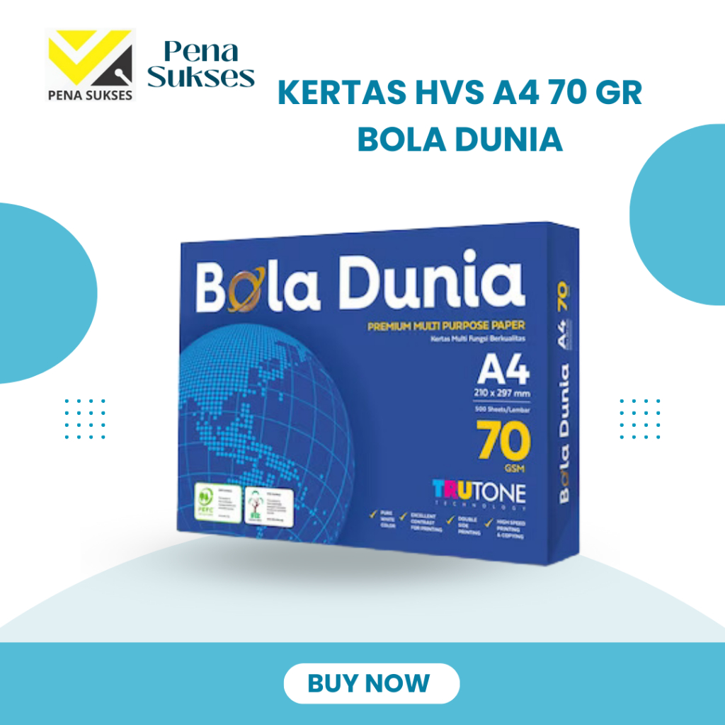 

Kertas HVS A4 70 Gr Bola Dunia