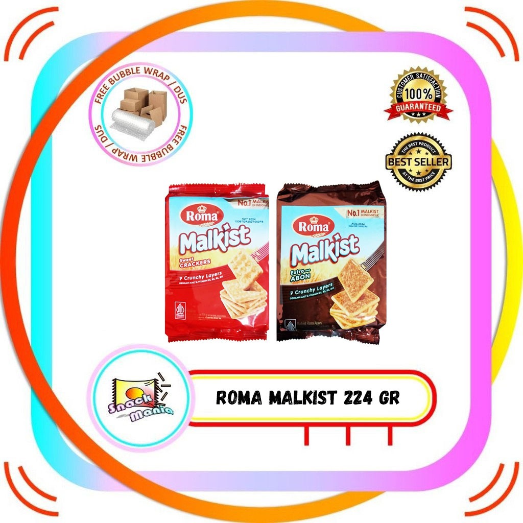 

Roma Malkist Sweet | Abon Crackers 224 gr Gaben Gabin