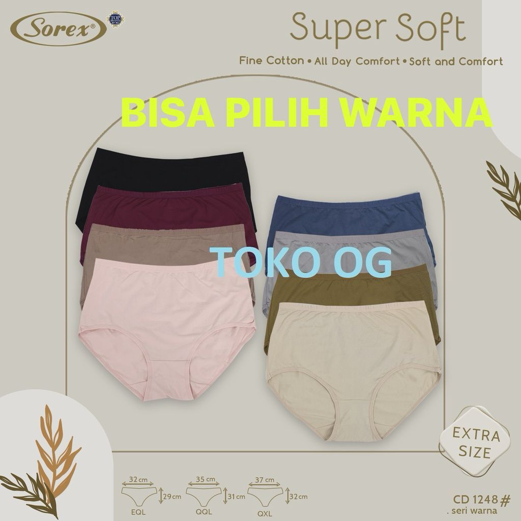 Celana dalam JUMBO Pilih Warna Sorex Super Soft / CD 1248 EQL ( XXXL) , QQL (5L) , QXL (6L)