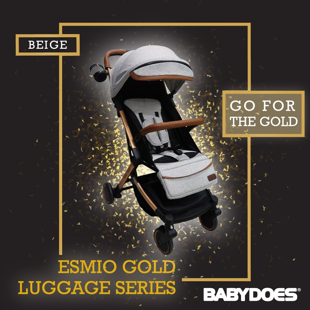 Stroller BabyDoes CH-3491-KTSN Esmio Gold/New model/Stroler murah