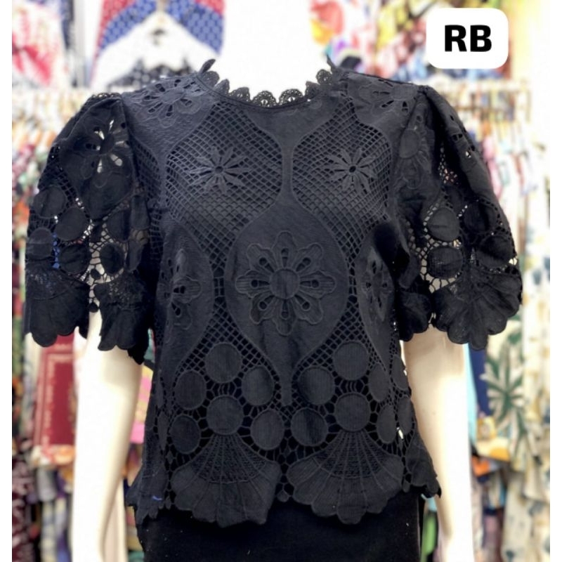 READY Blus brokat modis  blus brokat bangkok lapis katun terbaru