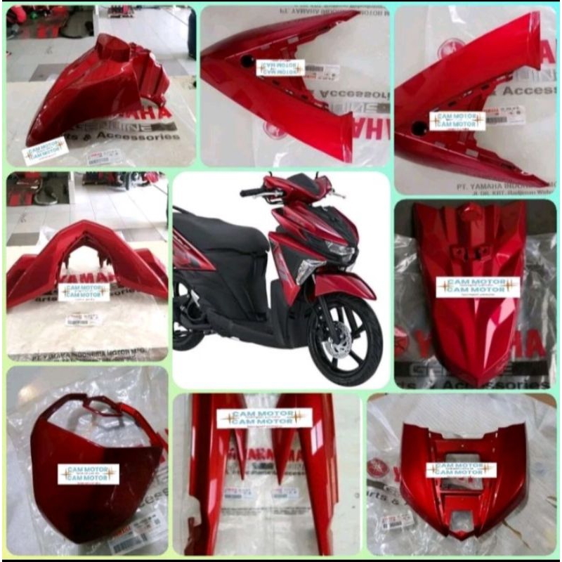 paket body halus,body body halus soul gt 125 merah skul gt125 original yamaha genuine parts