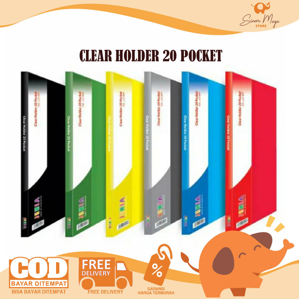 

Jenia Clear Holder Folio isi 20 Pocket / Map Dokumen Ukuran F4